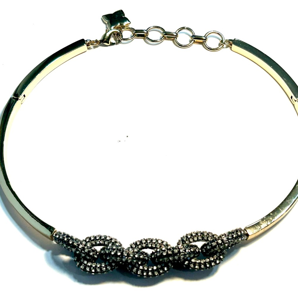 Elegant Gold and Silver Necklace Approx 16”